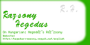 razsony hegedus business card
